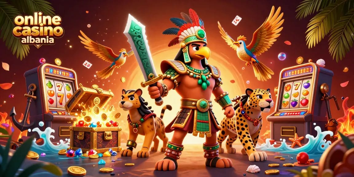 Experience the excitement of online casino albania with vibrant characters and dynamic gaming elements.