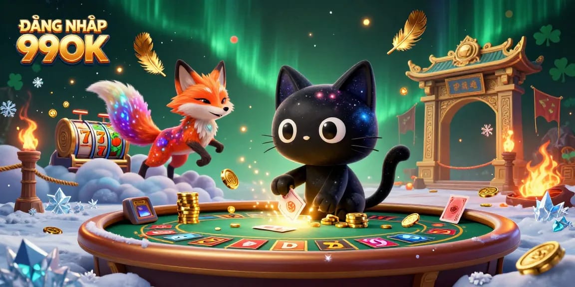 Engage in thrilling action with ĐĂNG NHẬP 99OK at a cosmic casino, featuring unique characters and vibrant elements.