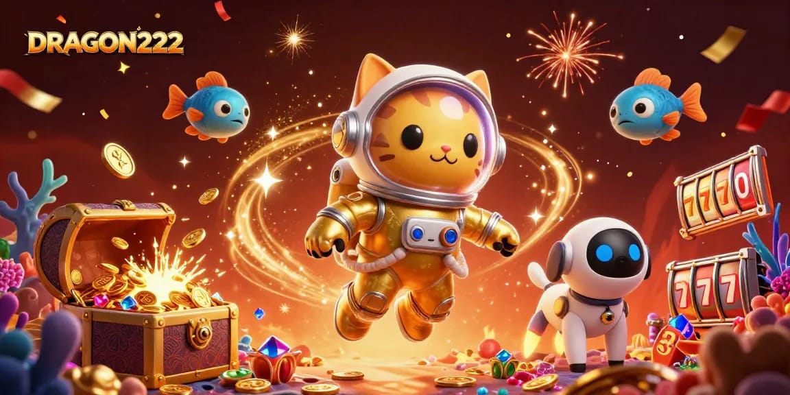Experience vibrant slots action with DRAGON222 as winning treasures burst from underwater chests.