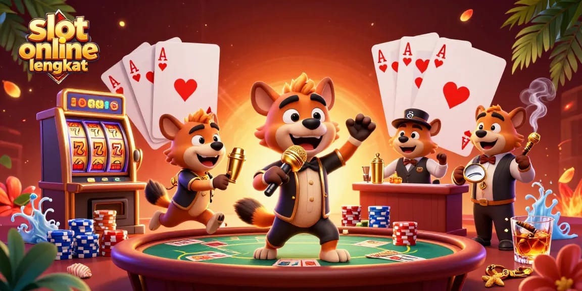 Experience thrilling gameplay in a vibrant casino setting with slot online lengkap elements galore.