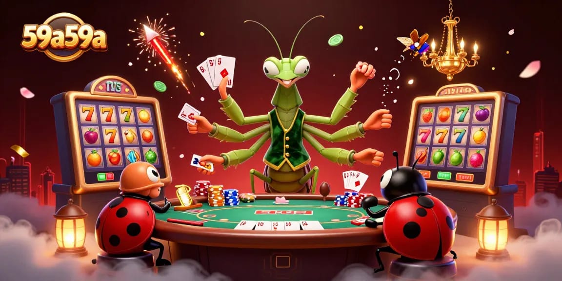 Experience the thrill of winning at 59a59a with dynamic casino characters and vibrant game elements.