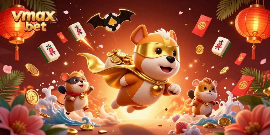 Experience vmax bet with a dynamic, colorful scene featuring heroic characters and vibrant gaming elements.