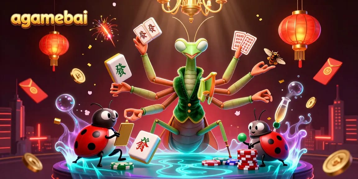 Engage with agamebai's vibrant casino scene, featuring dynamic characters and lively gambling elements.