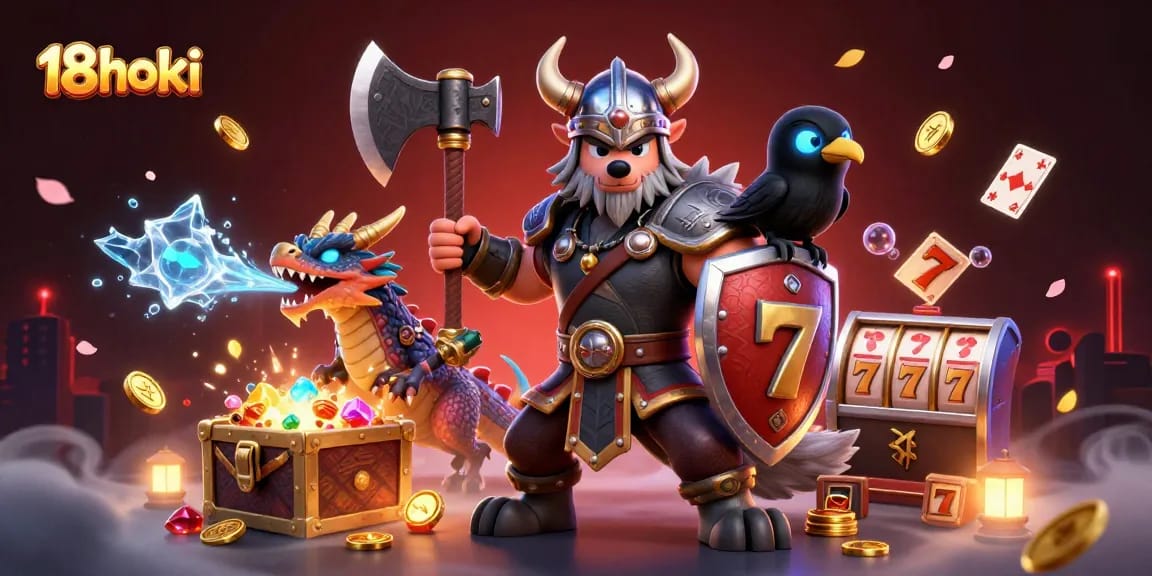 Win big with 18hoki's thrilling games featuring Vikings, dragons, and riches.