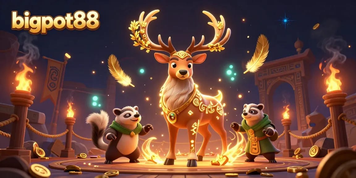 Experience bigpot88's enchanting gaming world with mystical characters, gold coins, and dynamic action.