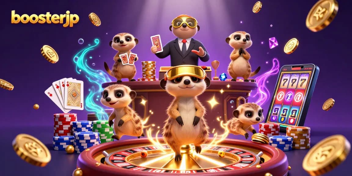 Mengambil keuntungan dari permainan kasino, boosterjp menampilkan koloni meerkat yang menjalankan operasi kasino yang megah dengan koin emas melimpah.