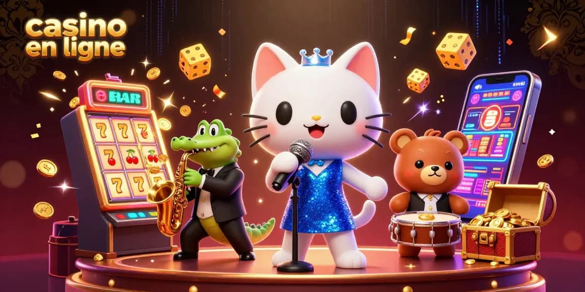 Vivez l'expérience unique d'un casino en ligne avec des personnages animés sur scène.