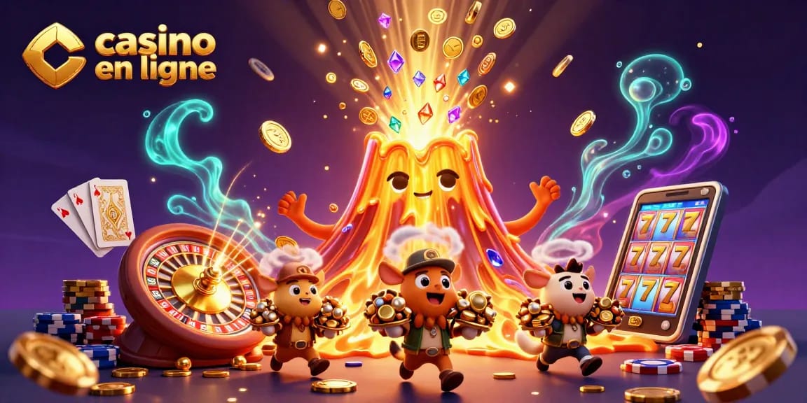 Vivez l'excitation du casino en ligne avec des personnages animés, des trésors et des éléments de jeu captivants.