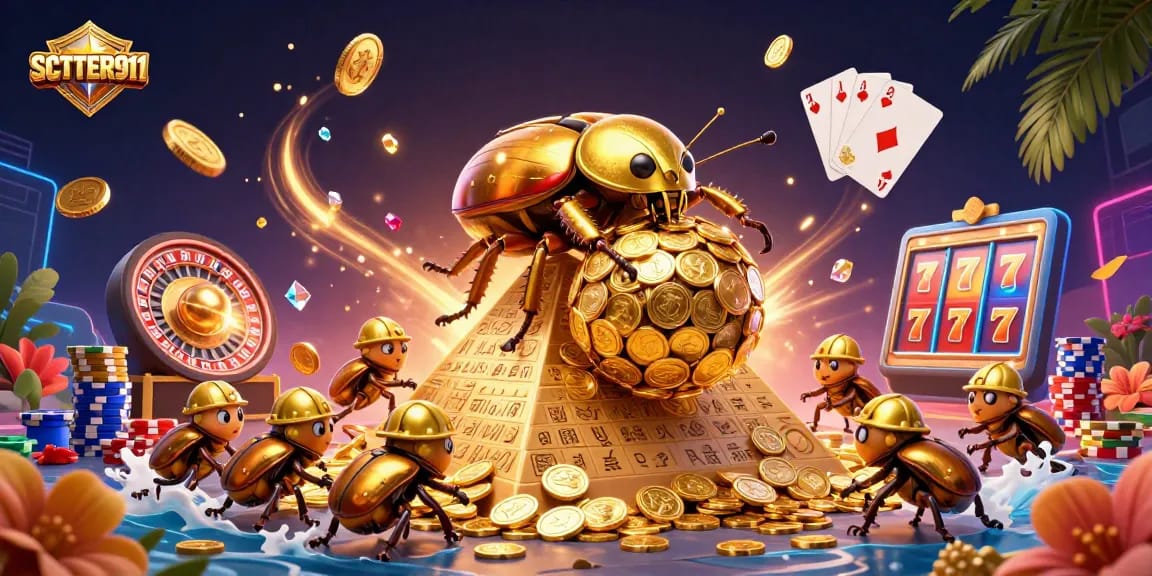 Engage with SCATTER911's thrilling casino experience featuring golden symbols and dynamic gameplay.