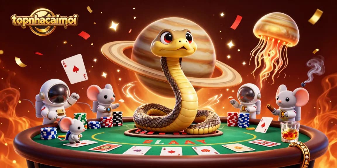 Experience topnhacaimoi with spirited bets by astronaut mice in a cosmic casino scene.