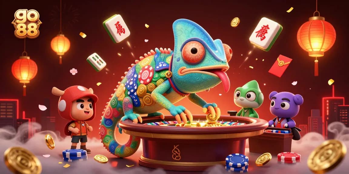 Experience the thrilling go 88 action with vibrant characters and casino elements in a dynamic scene.