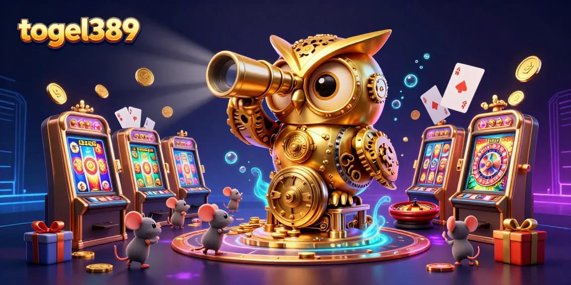 Engage in togel389 forums with dynamic casino elements and vivid prizes, featuring iconic owl and gaming interactions.