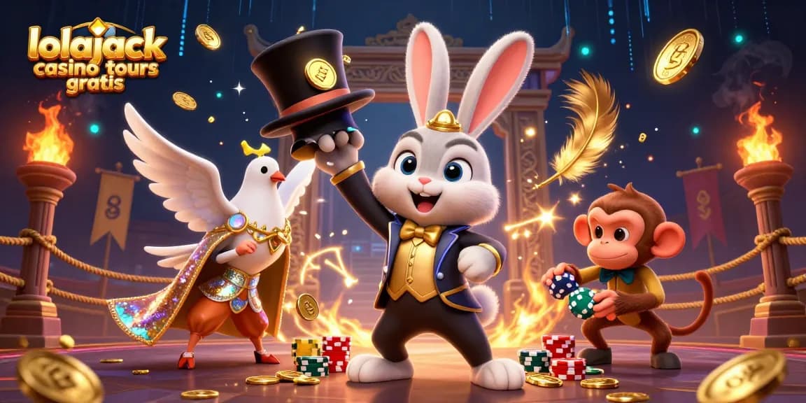 Experience the excitement of lolajack casino tours gratuits with a magical scene of a rabbit and animating characters.