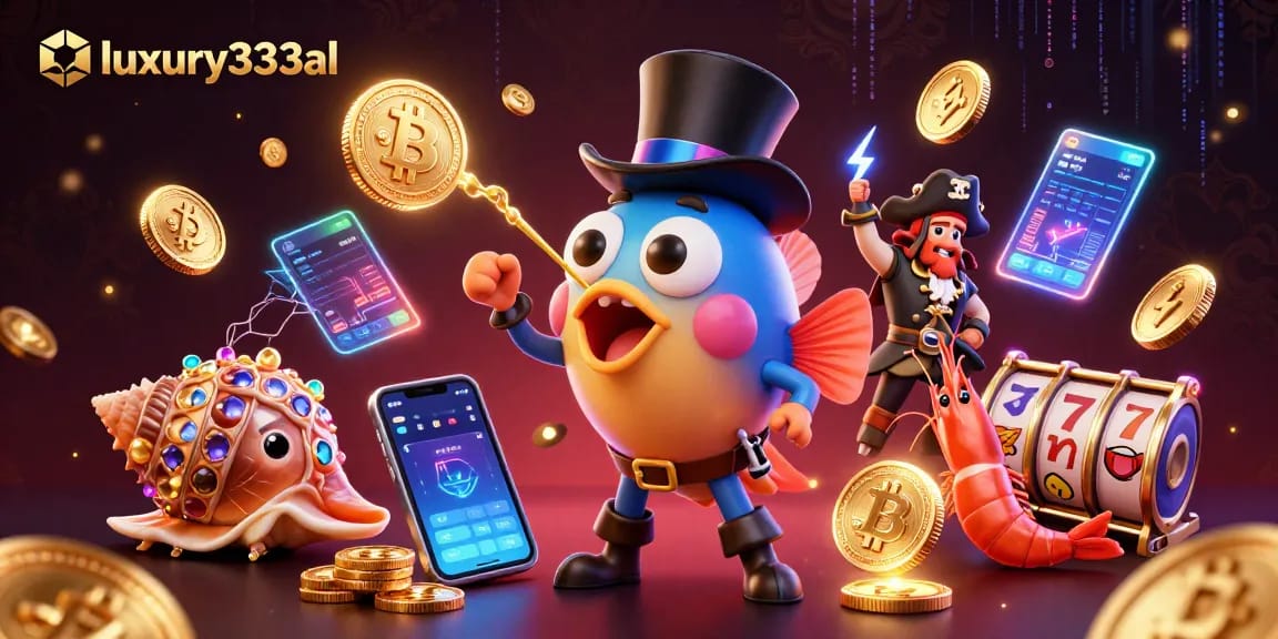 luxury333al invites players to enjoy an exciting gambling adventure with 3D deep-sea characters and crypto elements