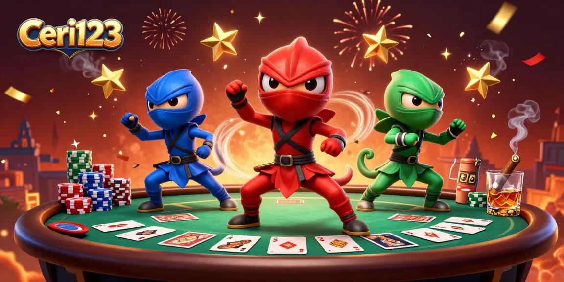 Ceri123 players enjoying an exciting game of chance with vibrant casino elements.