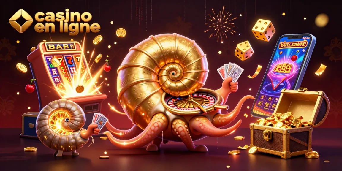 Jouez au casino en ligne et découvrez des gains scintillants avec cette illustration dynamique et 3D.