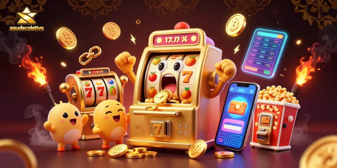 Mesin slot emas bergerak di saudecoletiva, mengejutkan jackpot dengan koin bercahaya yang keluar dari mulutnya.