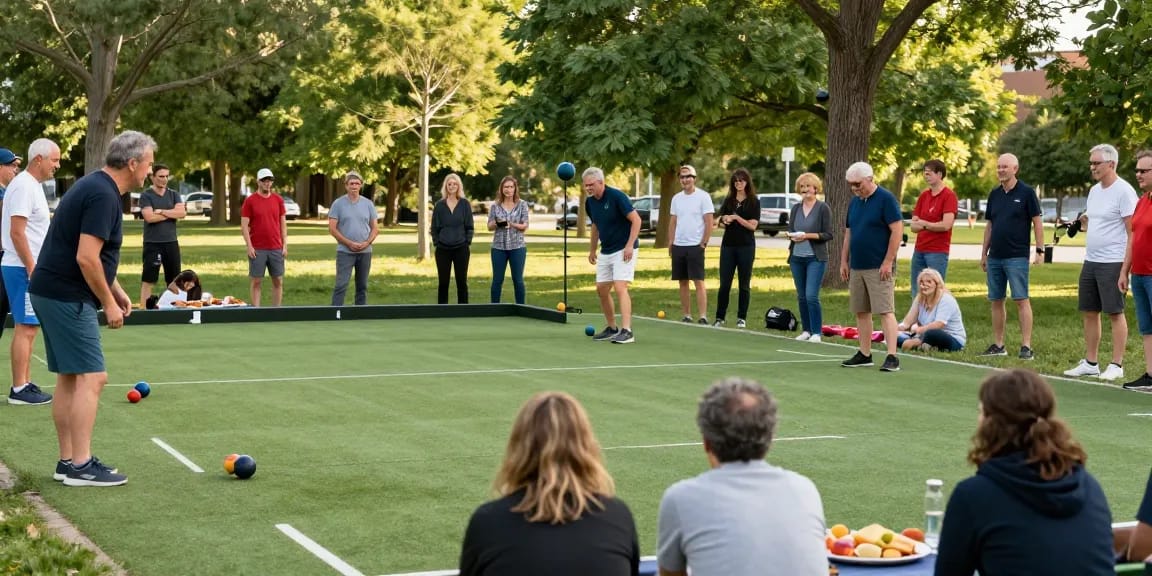 Aktivitas olahraga petanque di fopikotabitung.org oleh komunitas di taman