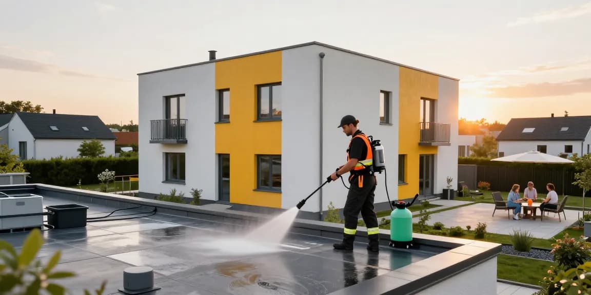 Professionelle Reinigung Ehringshausen der Fassade mit umweltschonenden Mitteln und einem erfahrenen Team, das die Außenflächen aufbereitet.