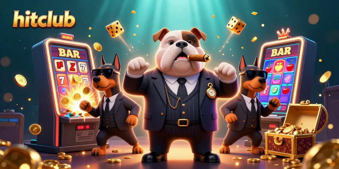 Experience hitclub with vibrant 3D casino illustrations bursting with action, slot machines, and winning symbols.