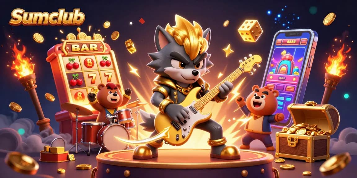Experience the excitement of Sumclub with thrilling casino game visuals and vibrant characters in action.