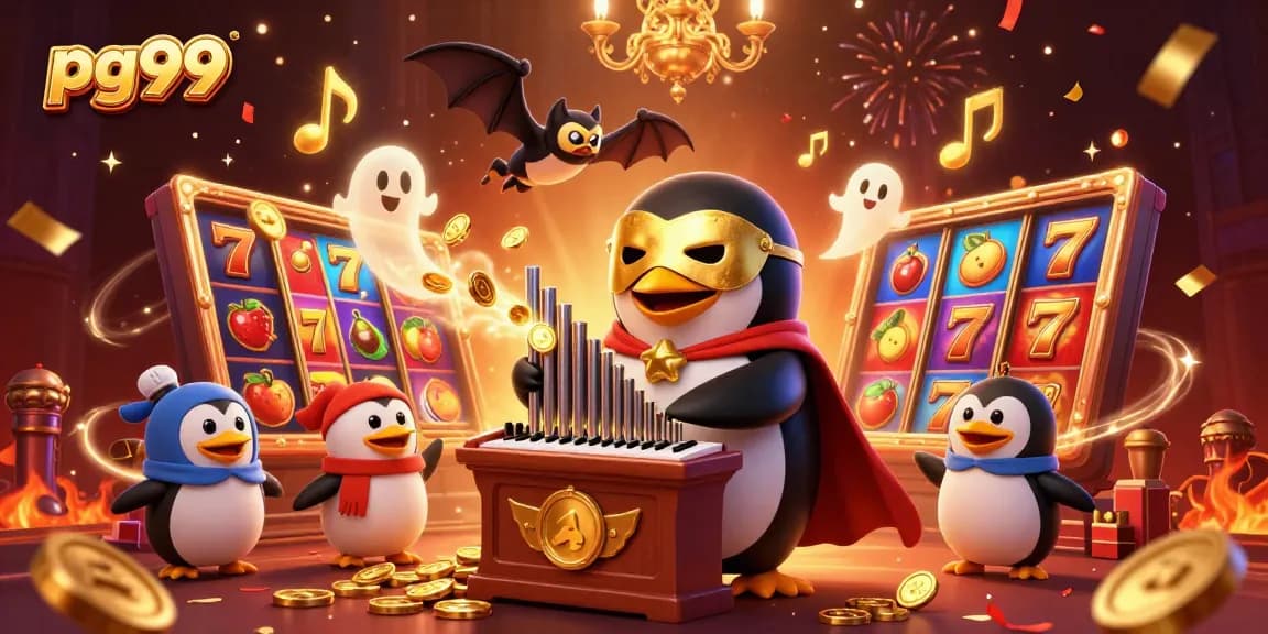 Experience fun winnings with pg99's vibrant slot games in a lively 3D casino scene.
