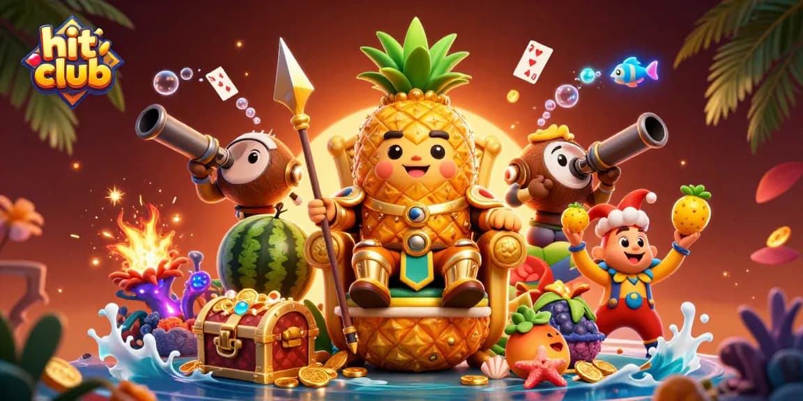 Experience excitement at hit club with golden pineapple king and treasure-filled adventure!