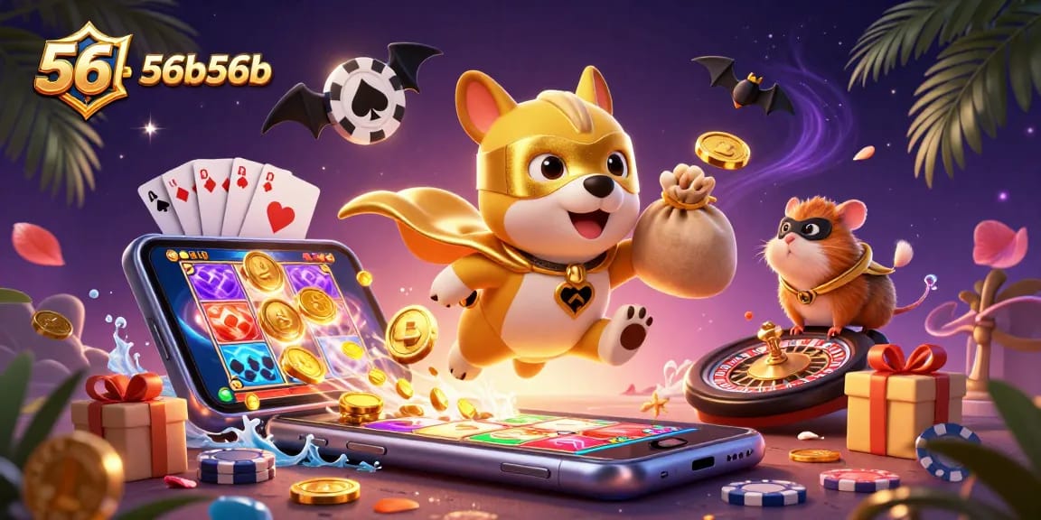 Explore a emocionante cena do 56b56b com um cão super-herói e seu hamster, símbolos de sorte em um jogo de cassino.