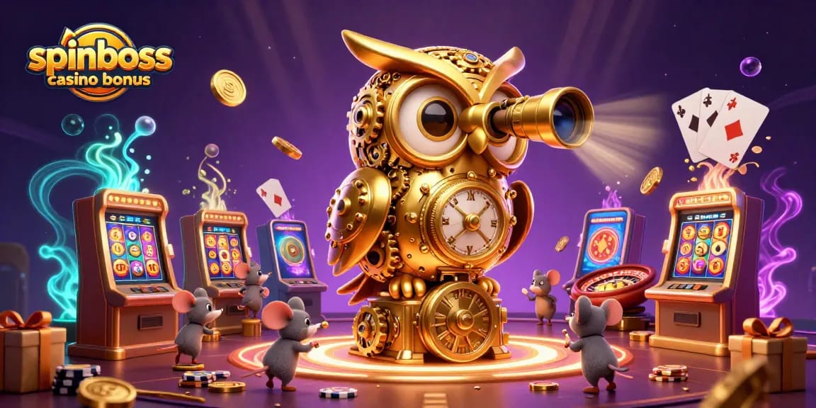 Profitez du bonus SpinBoss casino avec une offre exclusive et des machines à sous colorées.