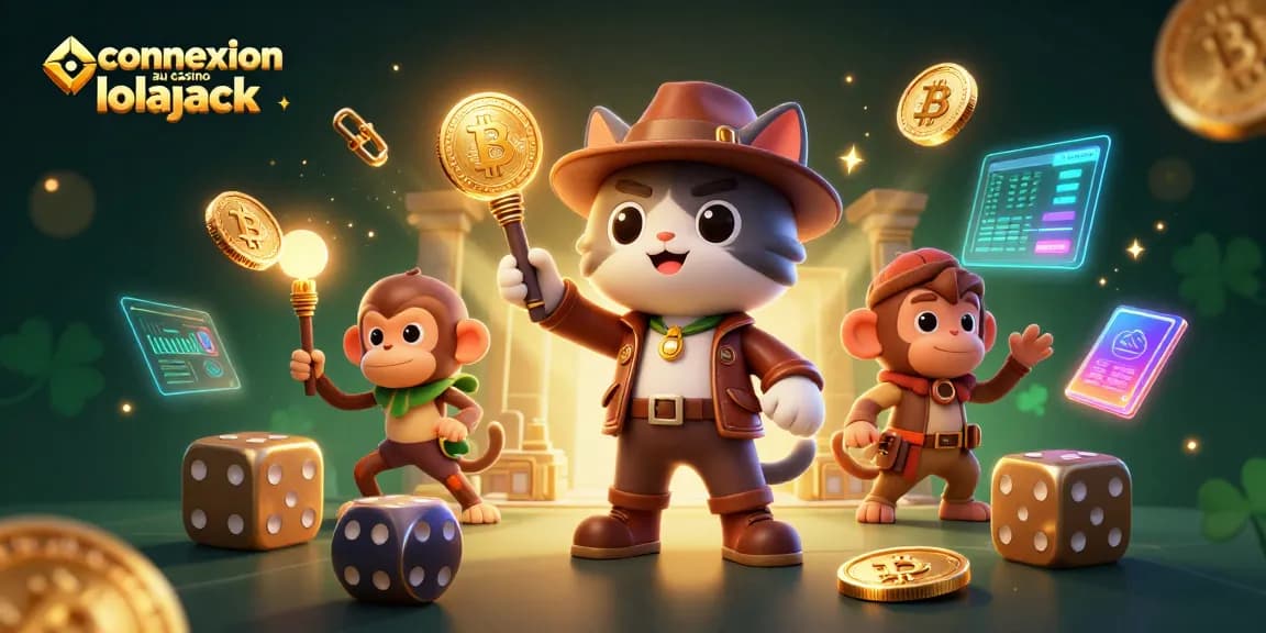 Engage in thrilling gameplay with connexion au casino lolajack as an explorer cat and monkey unveil casino treasures.