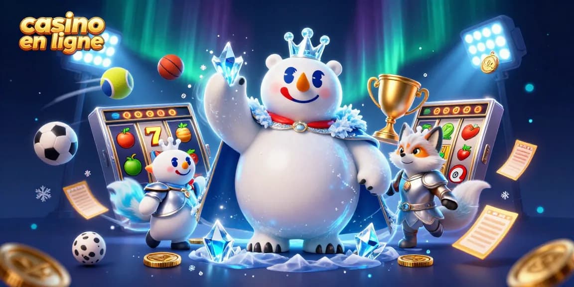 Profitez des jeux de casino en ligne avec le roi des glaces et ses compagnons dans un univers féérique.