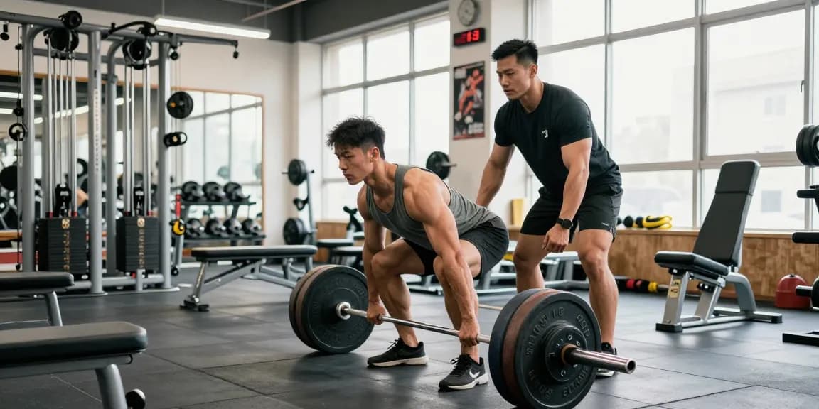 Bodybuilder in a Steroid Shop gym training, showcasing strength and dedication.