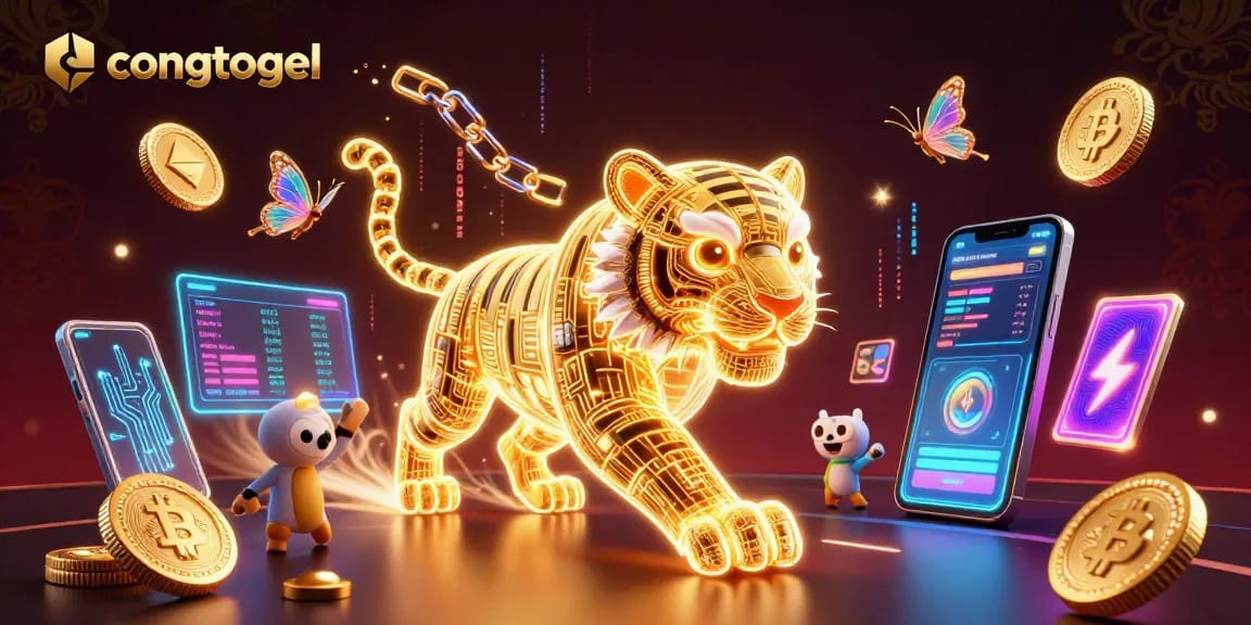 Engage in thrilling congtogel gameplay amidst vibrant digital casino landscapes featuring crypto elements.
