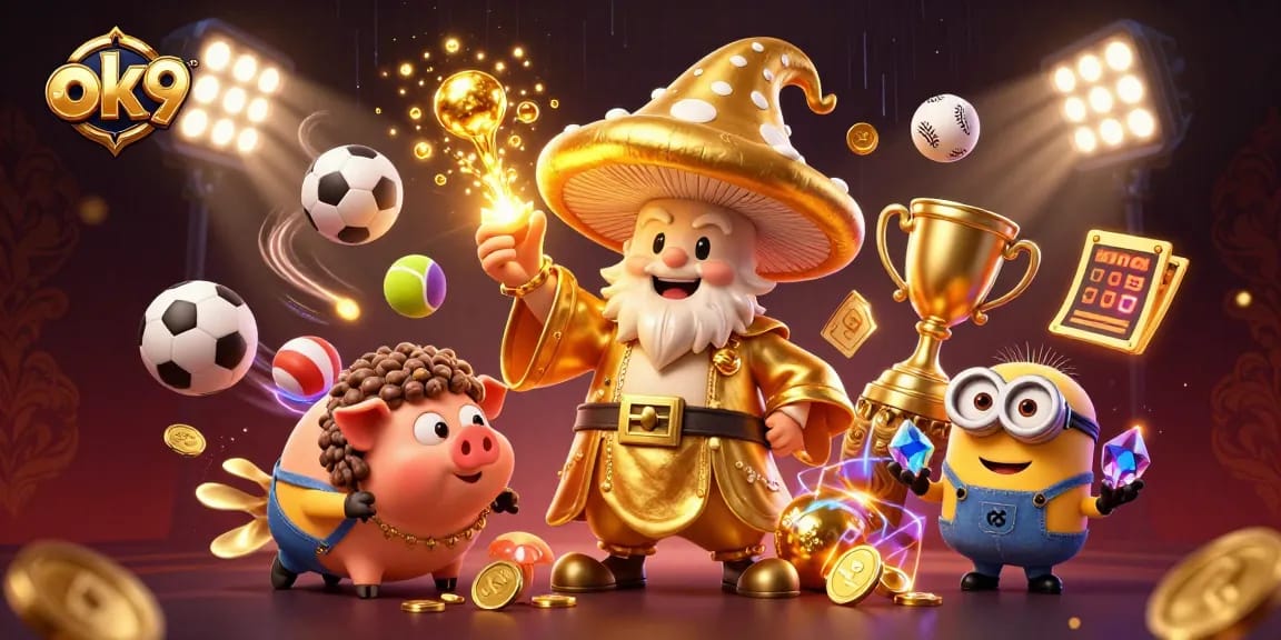 Experience thrilling gameplay action at ok9 with a magical golden wizard and treasure-hunting features.