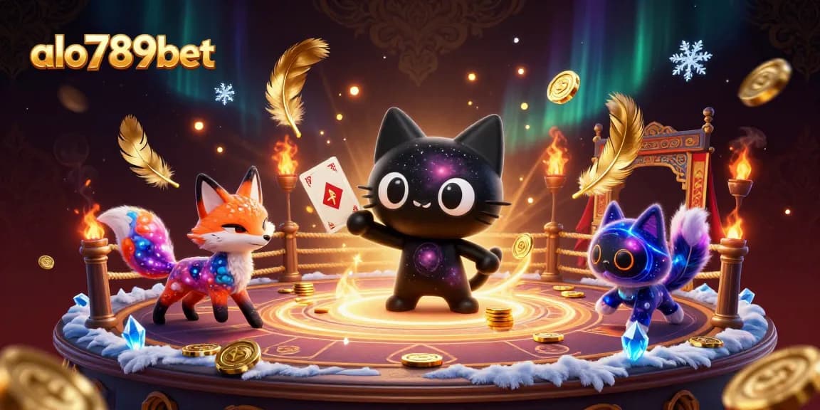 Experience thrilling gameplay at alo789bet's cosmic cockfighting arena with vibrant characters and dynamic action.
