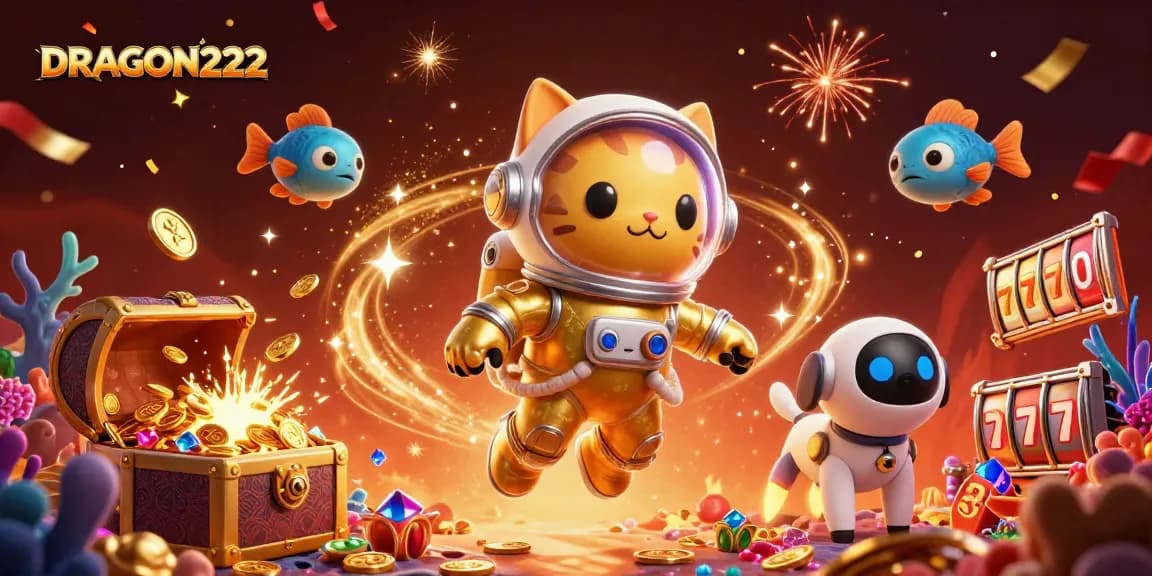 Experience vibrant slots action with DRAGON222 as winning treasures burst from underwater chests.