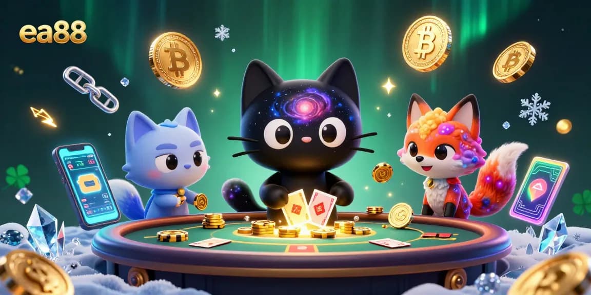 Experience thrilling wins with ea88 in a vivid cosmic casino scene featuring animated magical elements.