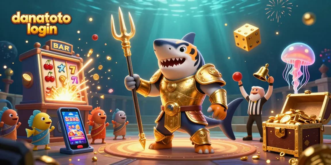 Experience the thrill of danatoto login with vibrant 3D casino elements exploding in a dynamic underwater arena.