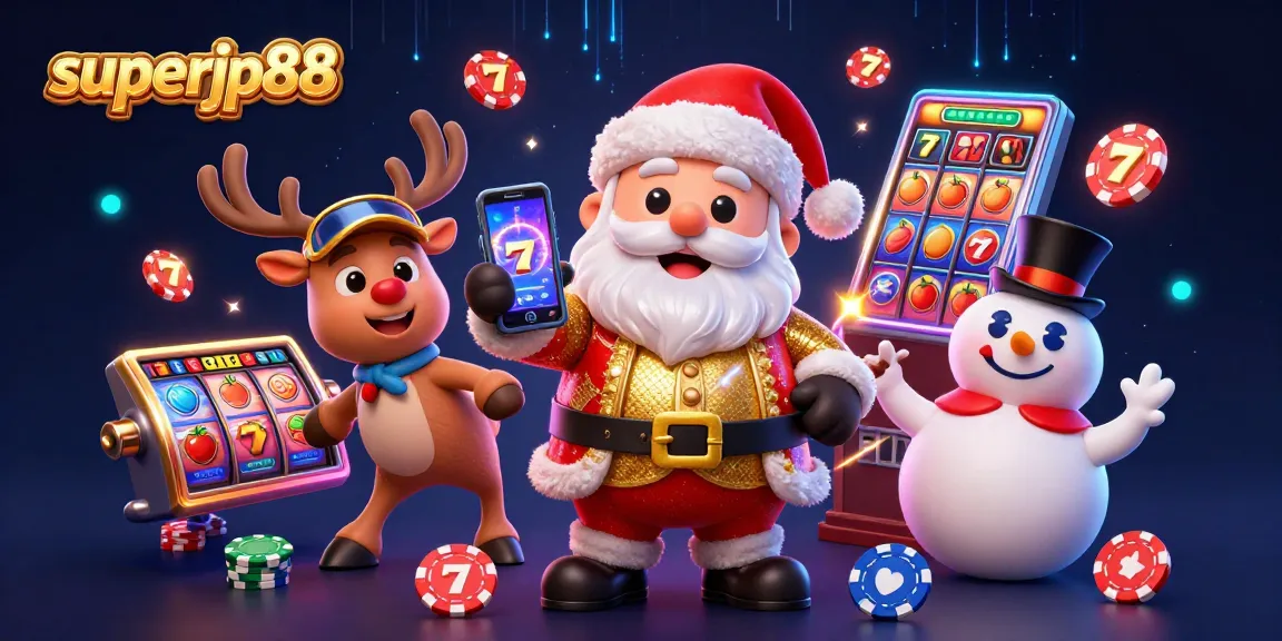 Spin the reels with superjp88’s festive slots featuring Santa and friends!