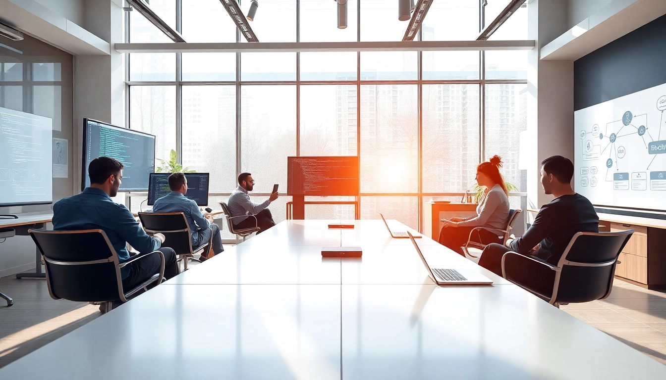 Showcasing EORMC blockchain development in a vibrant workspace with collaborative elements.