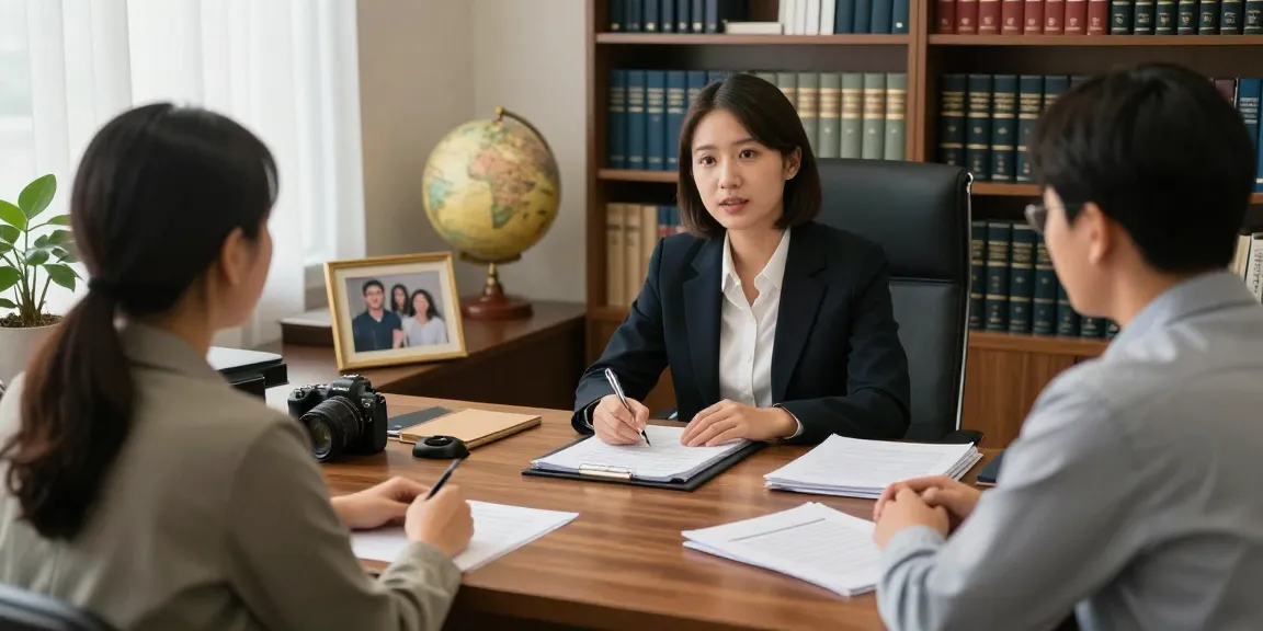 Consultation with a free immigration lawyer in a warm office
