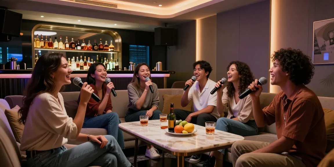 강남 엘리트에서 즐거운 노래를 부르는 친구들, 아늑한 프라이빗 룸의 만남.
