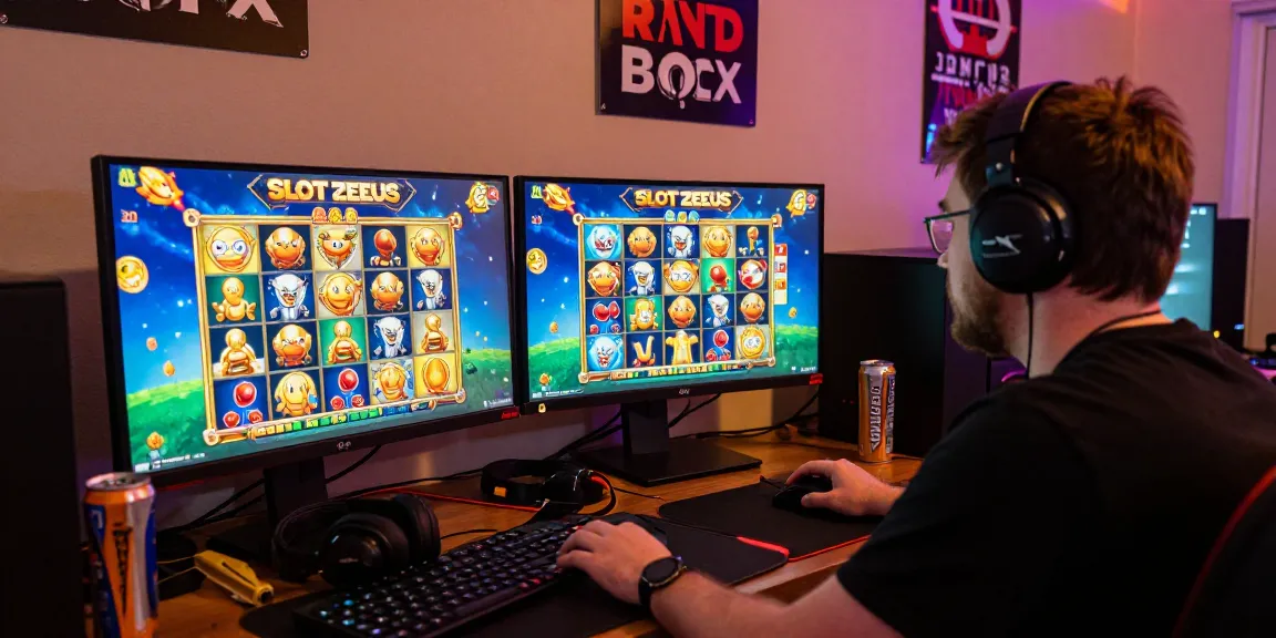 Engaged player enjoying the Slot Zeus game in a cozy gaming space.