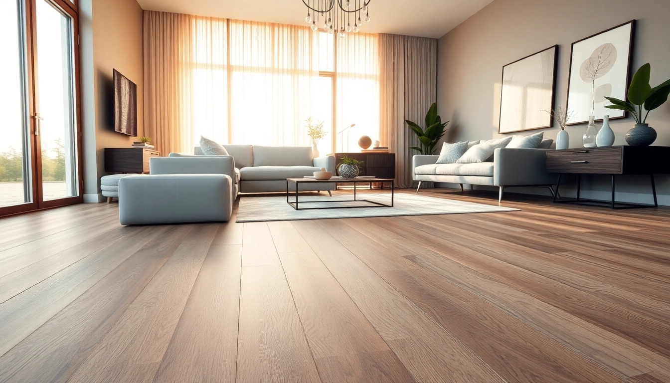 Transforming a living area with quality vinyl flooring featuring rich taupe tones and smooth textures.