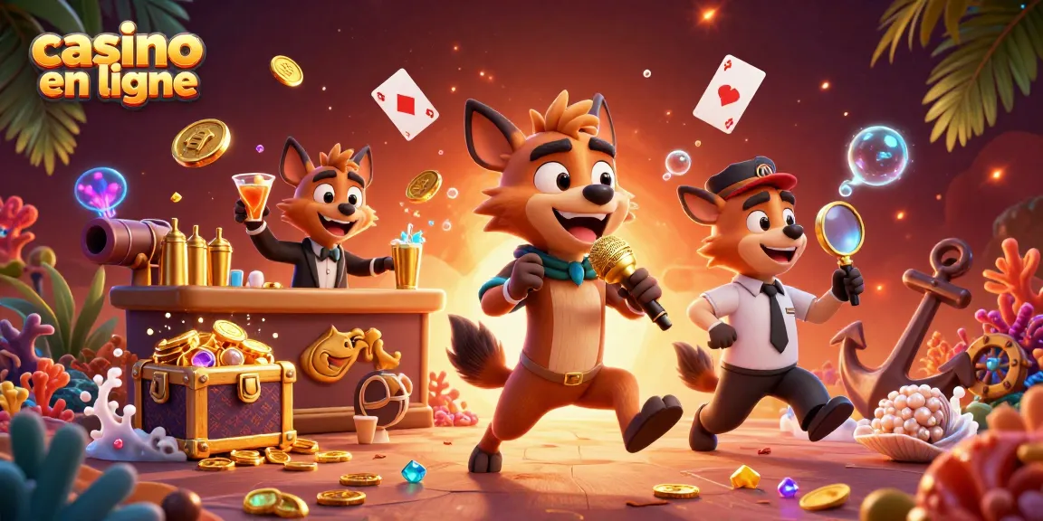 Hyènes comiques animées dans un casino en ligne, rassemblant des joueurs autour d'une scène amusante.