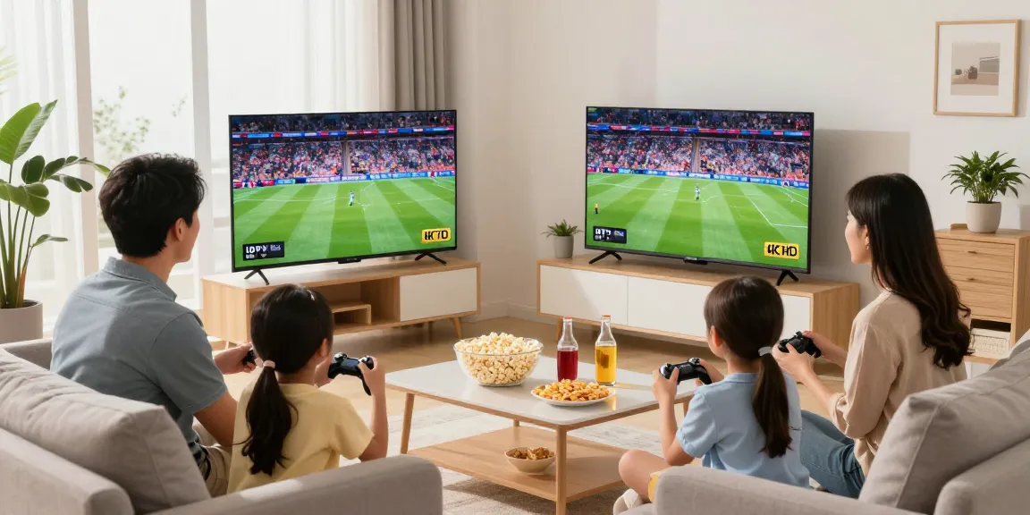 Abonnement IPTV permettant de regarder des chaînes sportives en direct en famille à la maison.