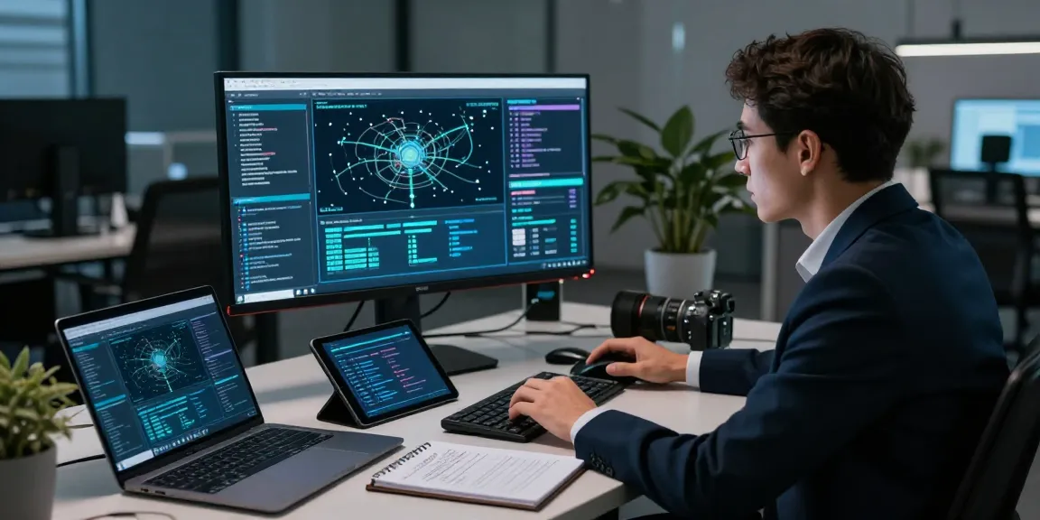 Analyse d'une application espion pour la sécurité des données dans un bureau moderne.