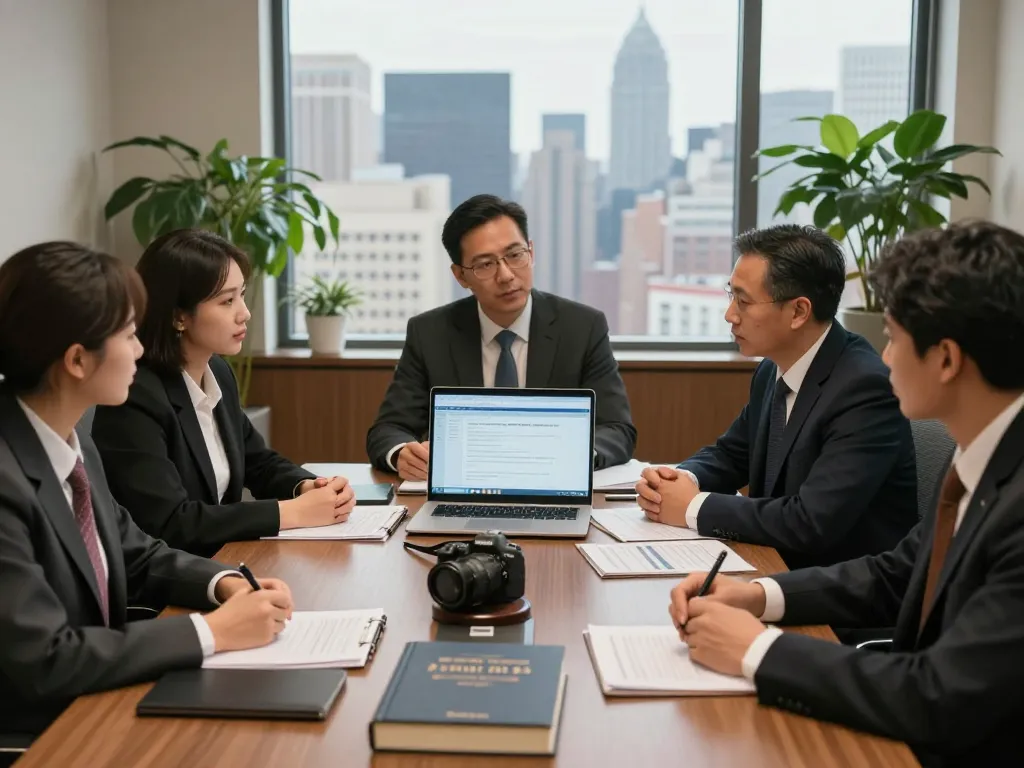 New York City Personal Injury Lawyer team in a collaborative legal consultation discussing case strategy.