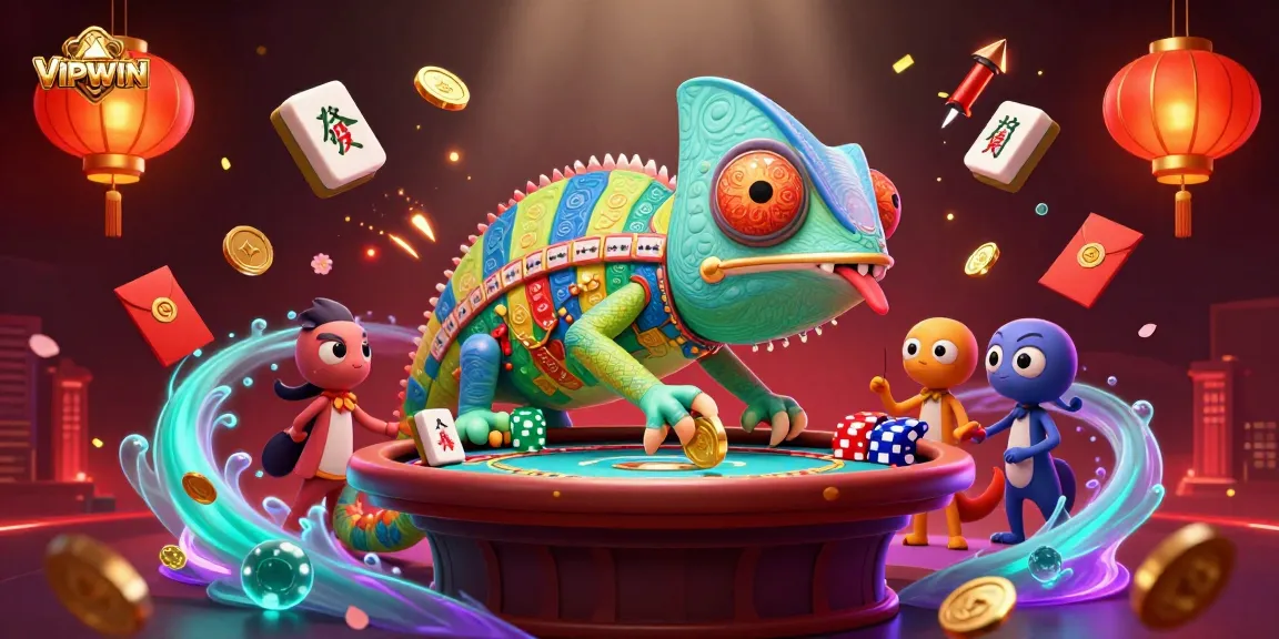 Engage with VIPWIN's dynamic casino experience, where gaming excitement meets colorful 3D artistry.