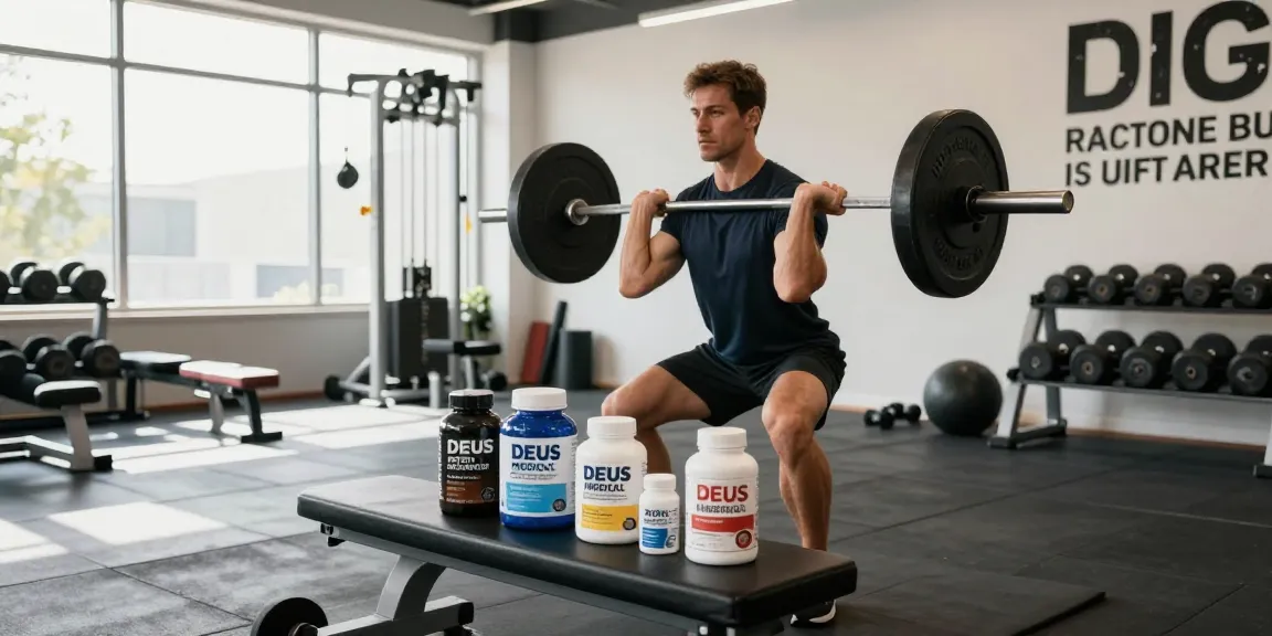 Deus Medical Steroide und Supplements während des Krafttrainings im Fitnessstudio